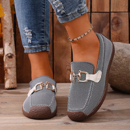 Round Toe Flat Slip-Ons -