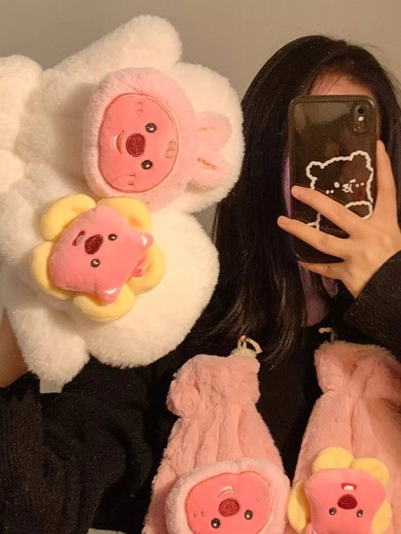 Cartoon Plush Warm Gloves -