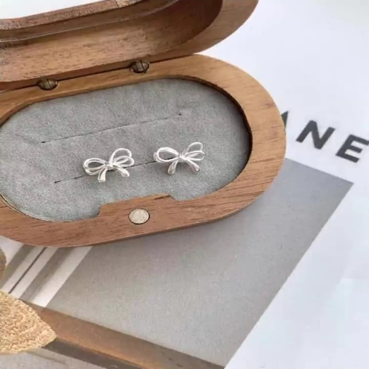 Sterling Silver Bow Earrings -