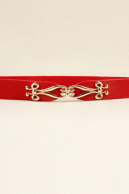 Alloy Buckle Elastic Belt -