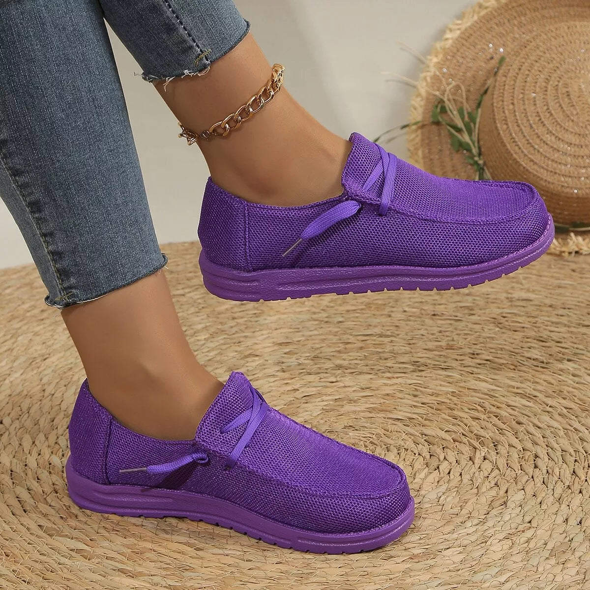 Round Toe Slip-Ons -