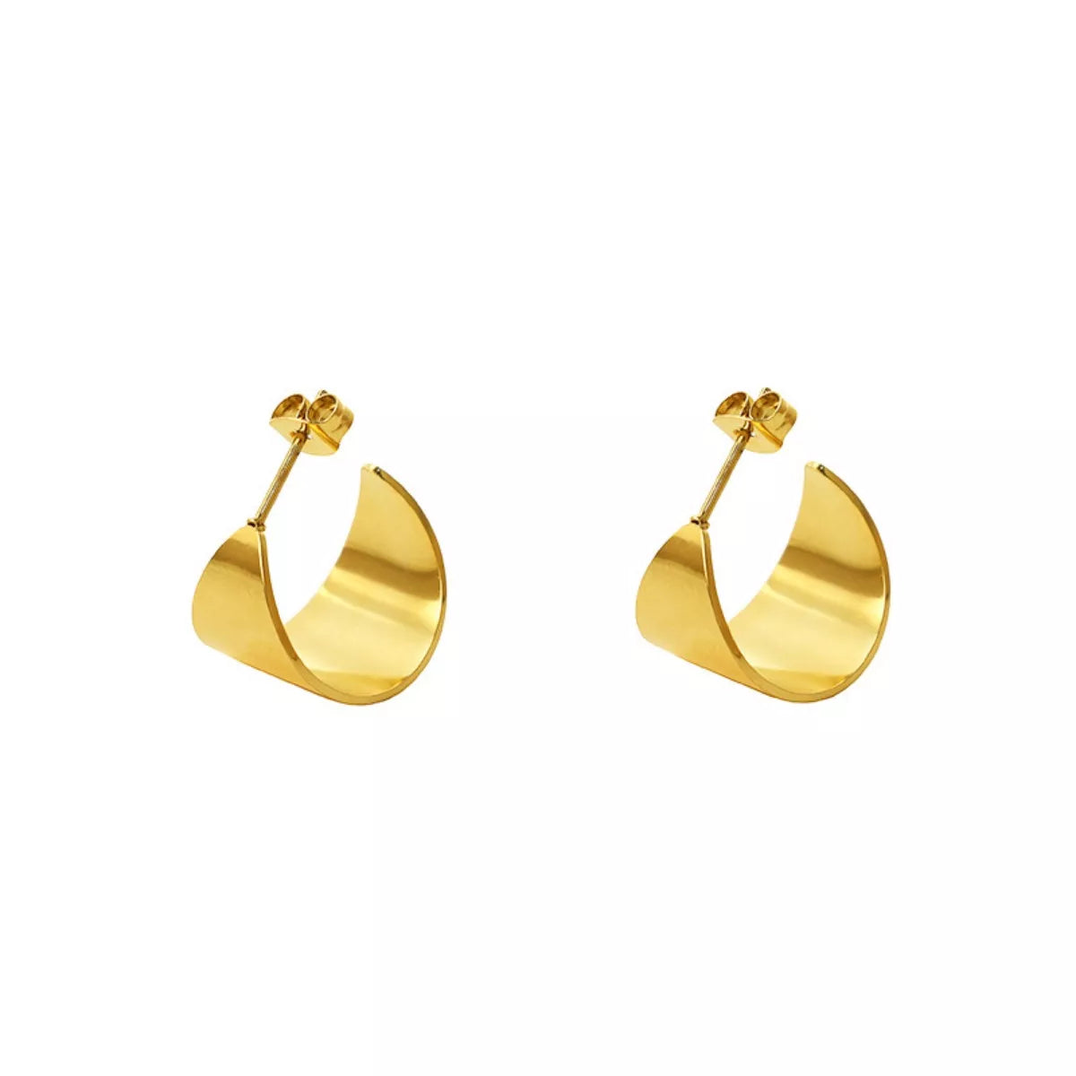 18K Gold-Plated Stud Earrings -