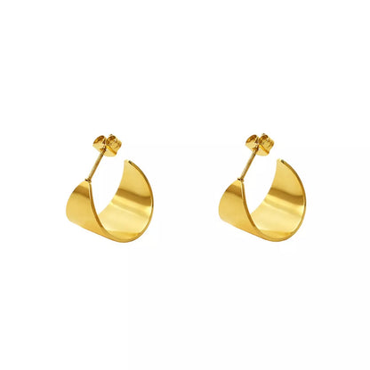 18K Gold-Plated Stud Earrings -