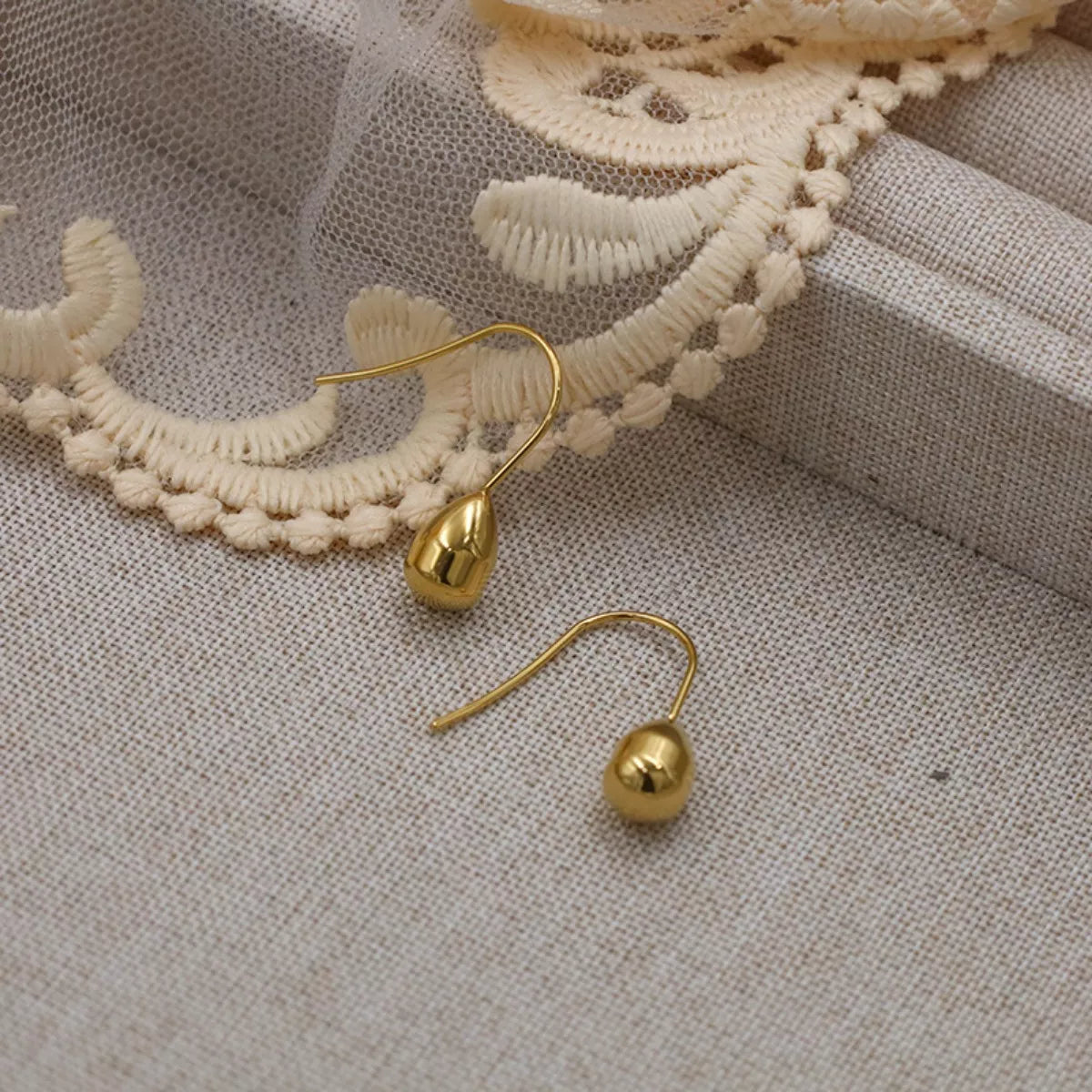 18K Gold-Plated Teardrop Earrings -