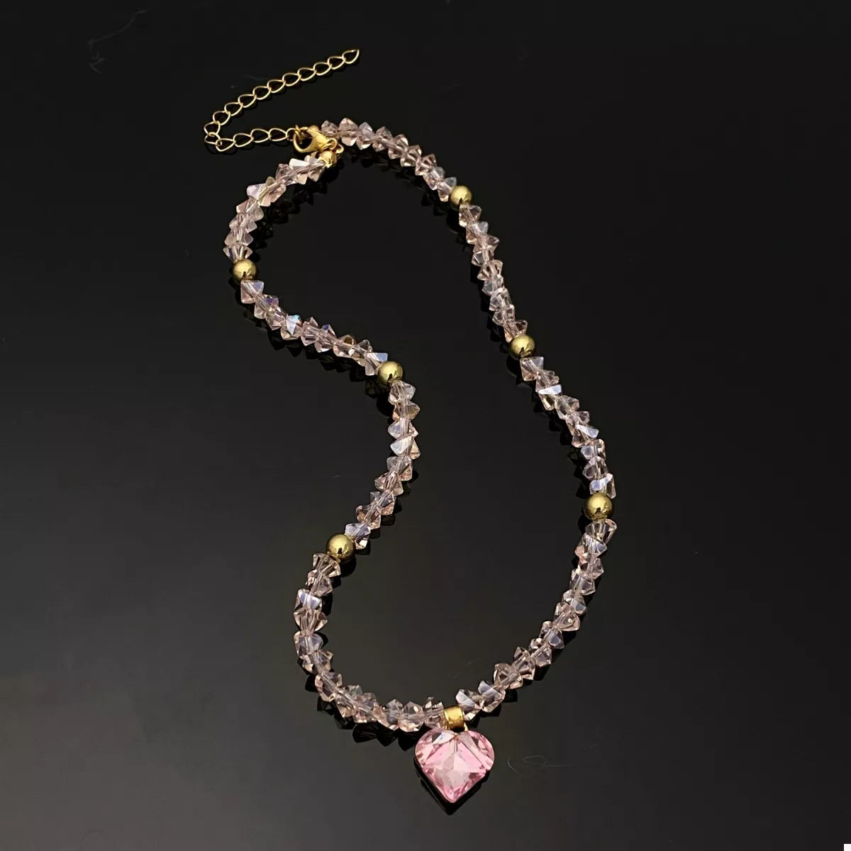 Pearl & Heart Pendant Necklace -