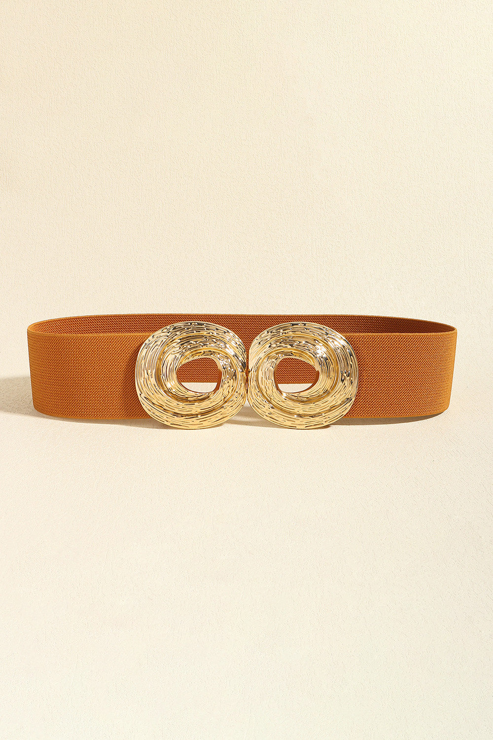 Zinc Alloy Belt - Caramel One Size