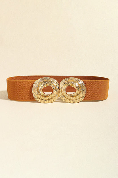 Zinc Alloy Belt - Caramel One Size
