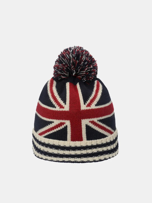 Roll Rim US Flag Knit Hat - Style A One Size
