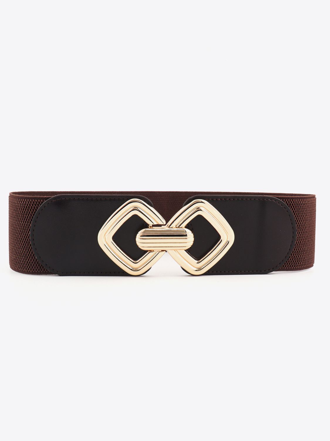 Geometric Buckle Elastic Wide Belt -