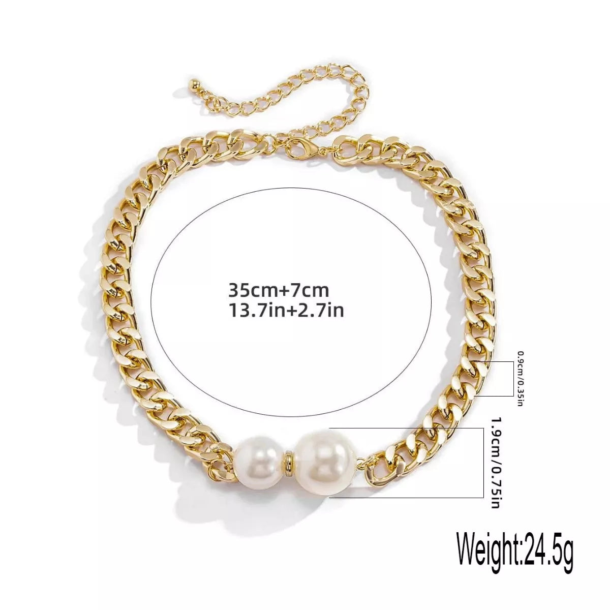Pearl Chain Necklace -