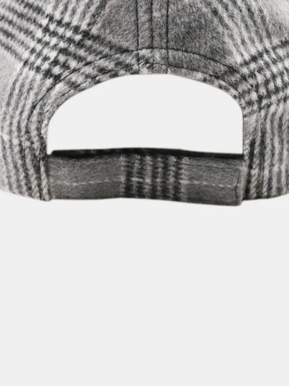 Plaid Cotton Baseball Cap -