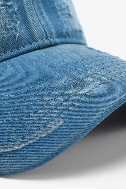 Distressed Adjustable Baseball Cap -
