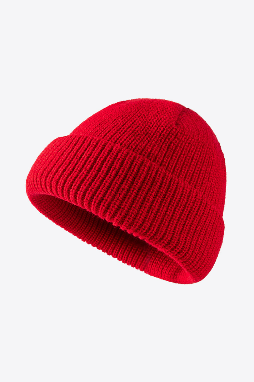 Calling For Winter Rib-Knit Beanie - Red One Size