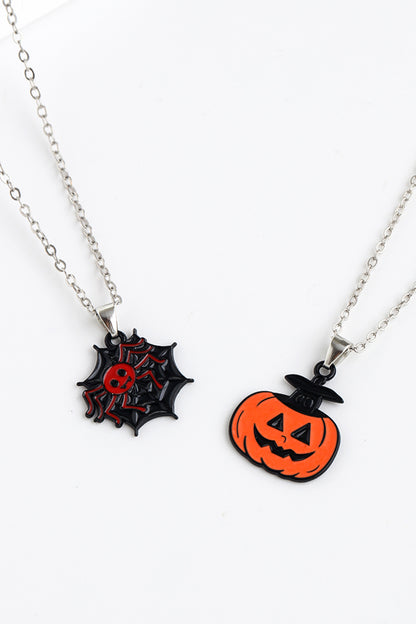 Two-Piece Halloween Theme Necklace Set - Style G One Size