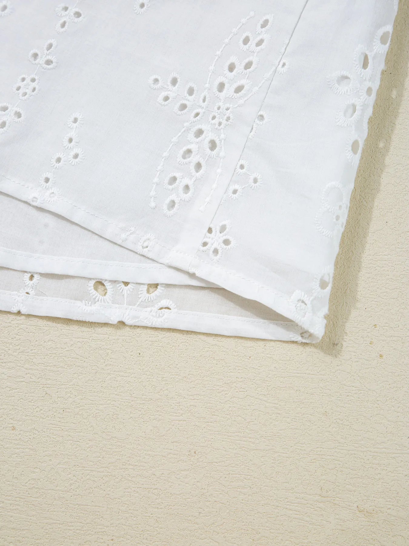 Eyelet Long Sleeve Blouse -