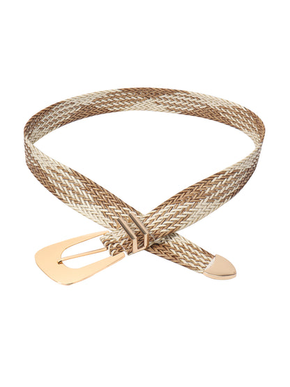 Irregular Buckle Braid Belt -