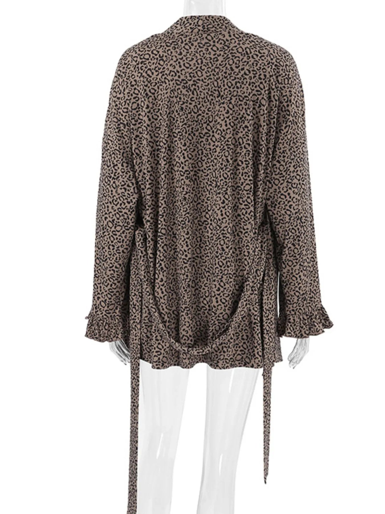 Leopard Cami Cardigan and Shorts 3-Piece Set -