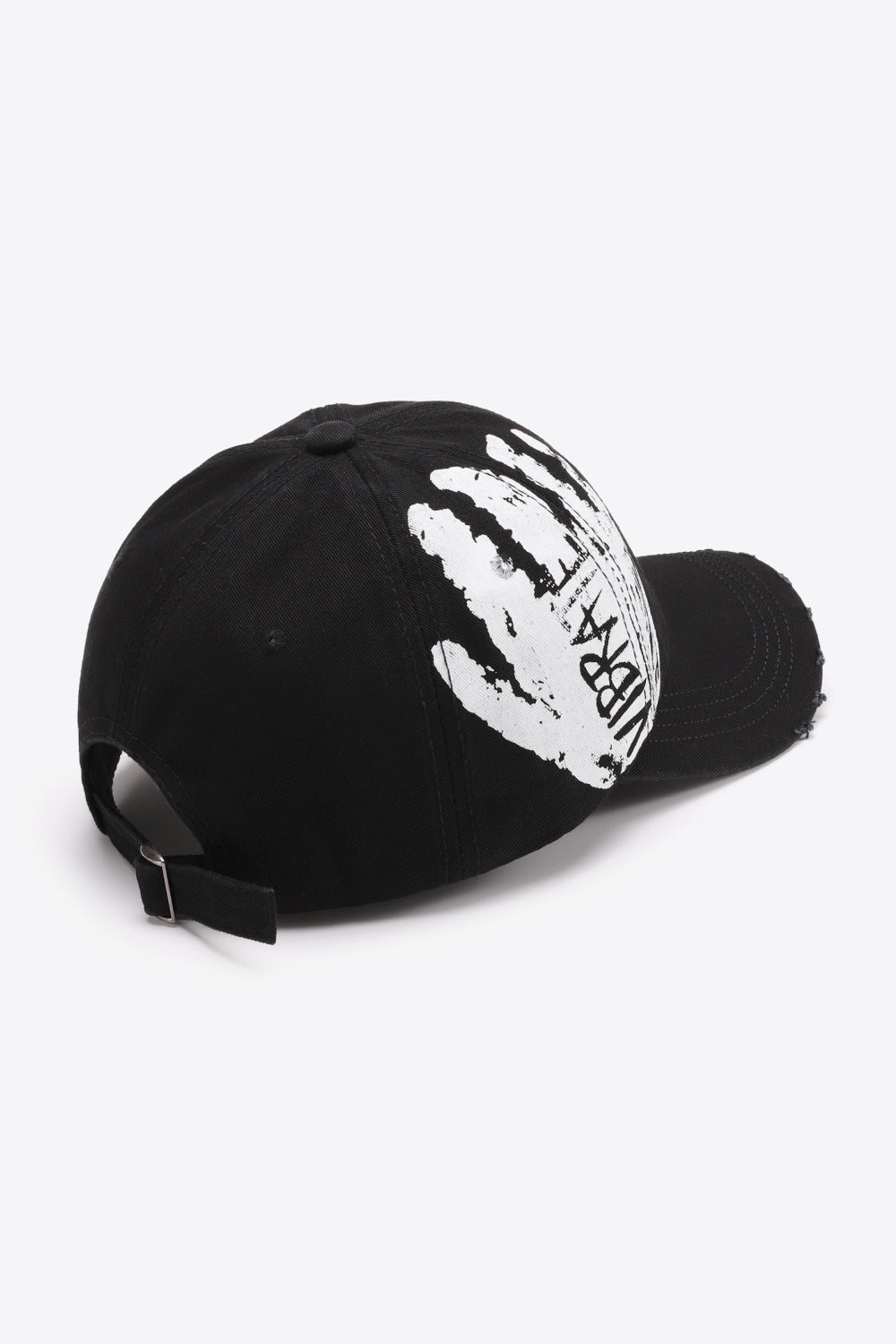 Graphic Distressed Adjustable Baseball Cap -