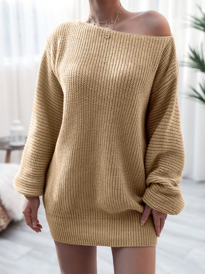Rib-Knit Mini Sweater Dress | AdoreStarr
