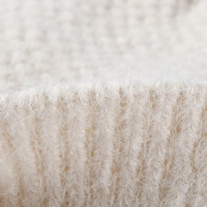 Thermal Bow Knit Hat with Pompom -