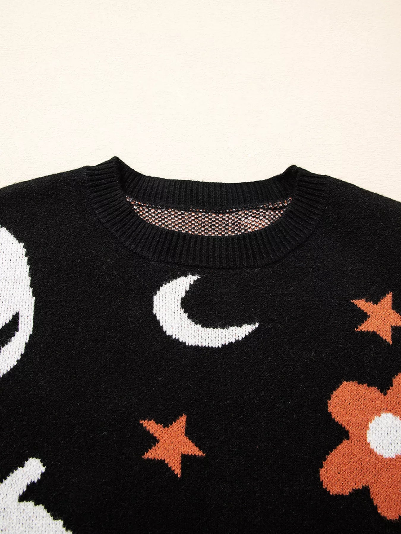 Gothic Pattern Long Sleeve Sweater -