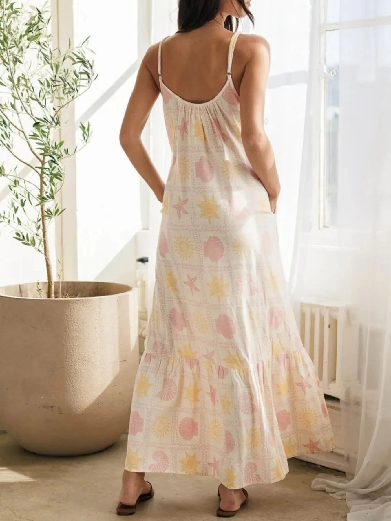 Printed Maxi Lounge Dress -