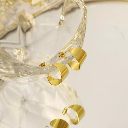 18K Gold-Plated Stud Earrings -