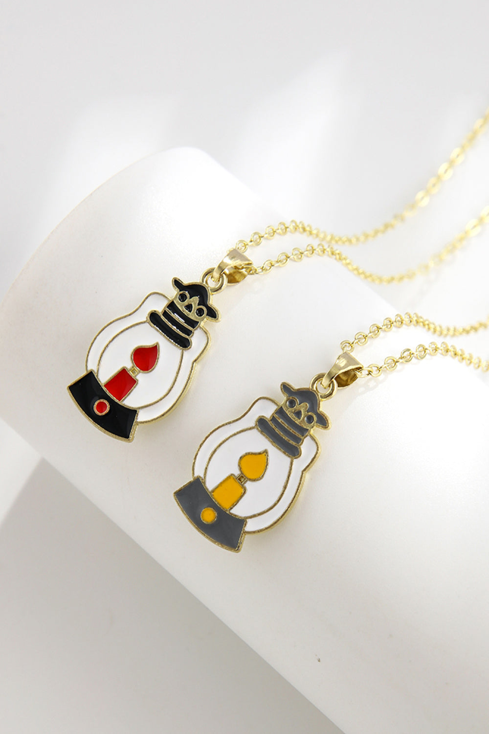 Two-Piece Halloween Theme Necklace Set - Style C One Size