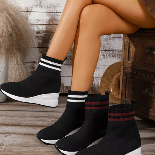 Breathable Mesh Boots - Black And White