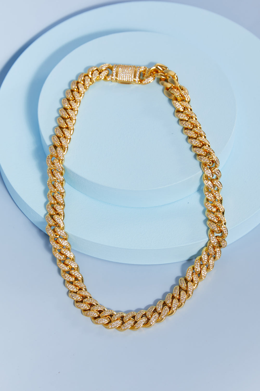 Brass Curb Chain Necklace -