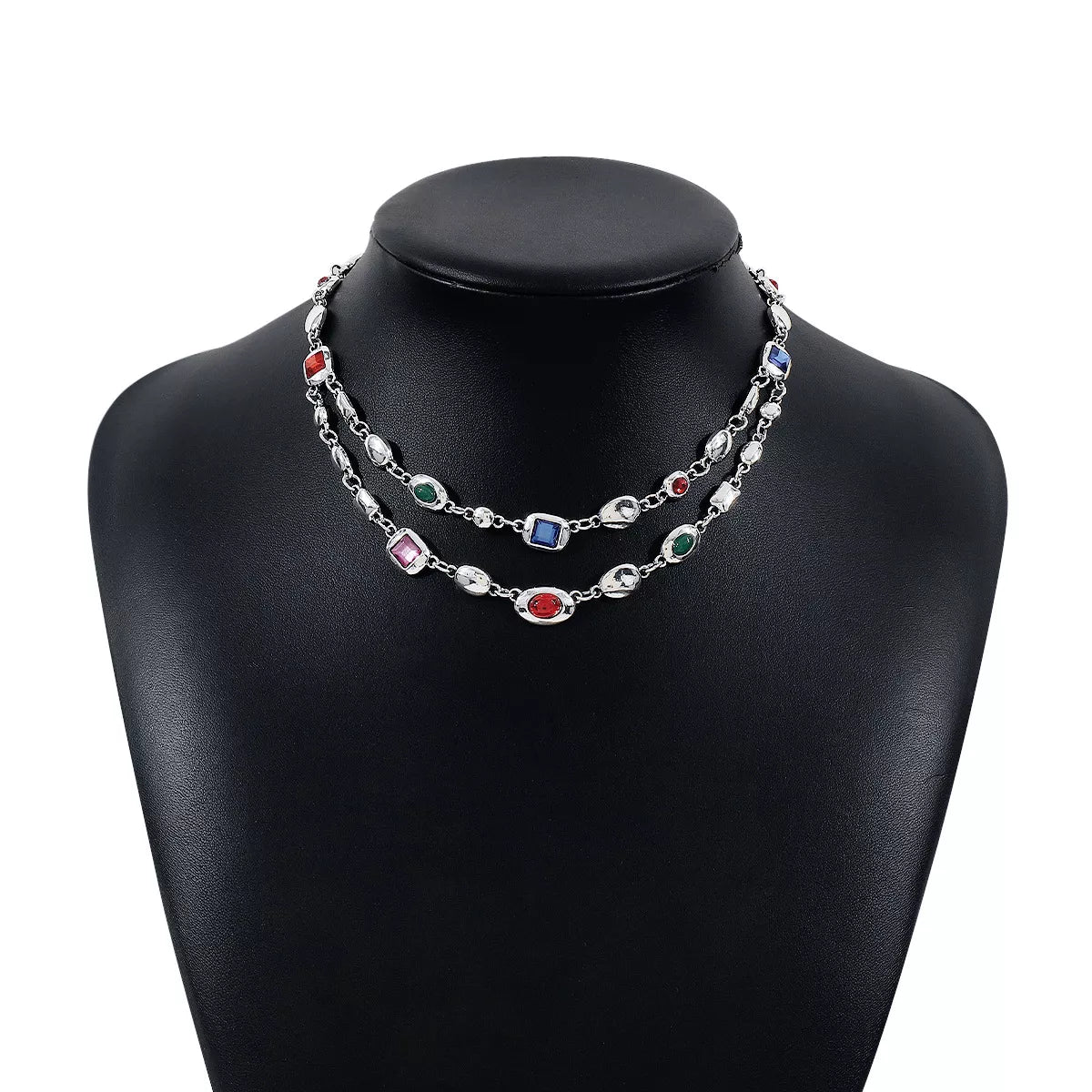 Vintage Multi-Gemstone Necklace -