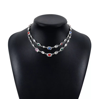 Vintage Multi-Gemstone Necklace -