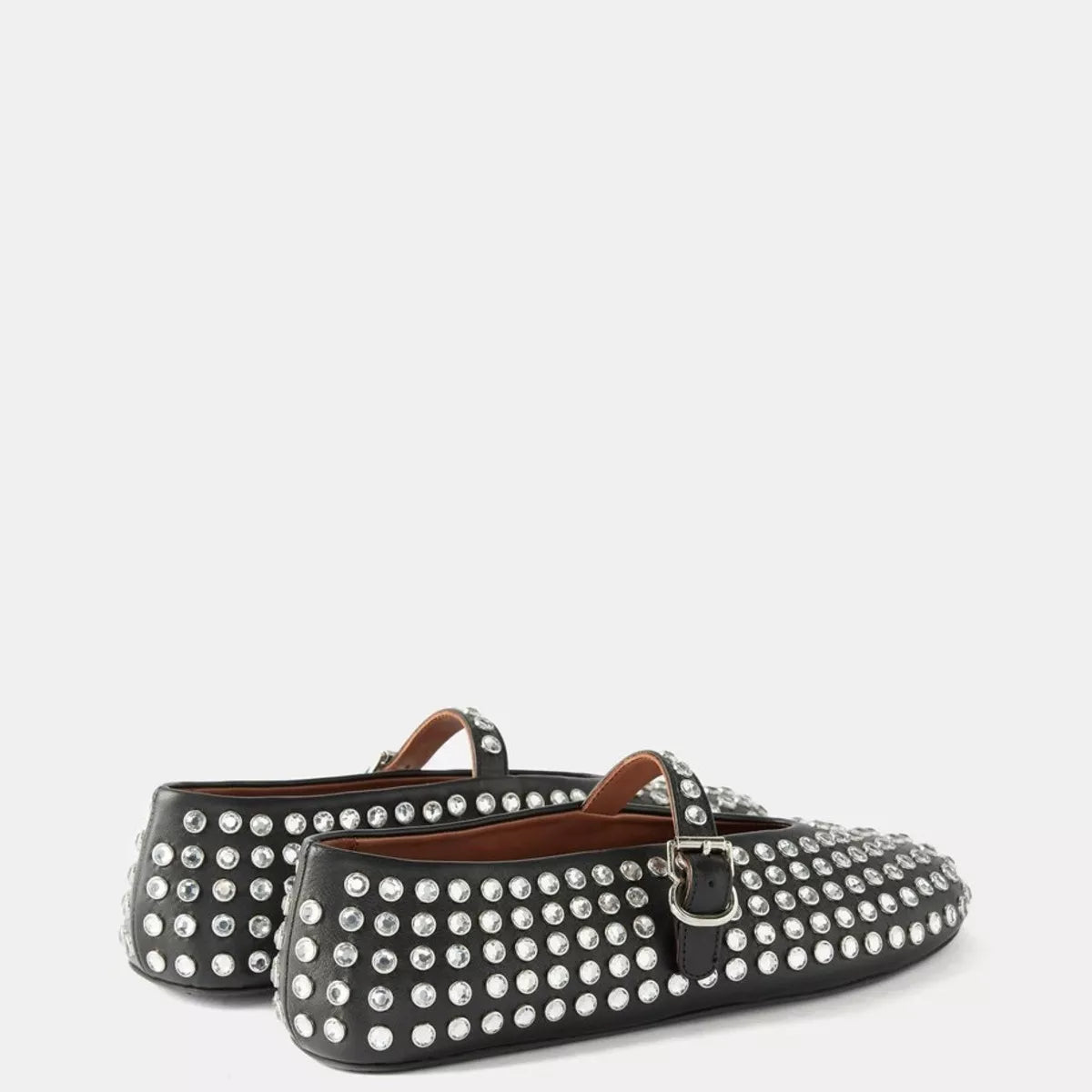 Studded Round Toe Slip-Ons -