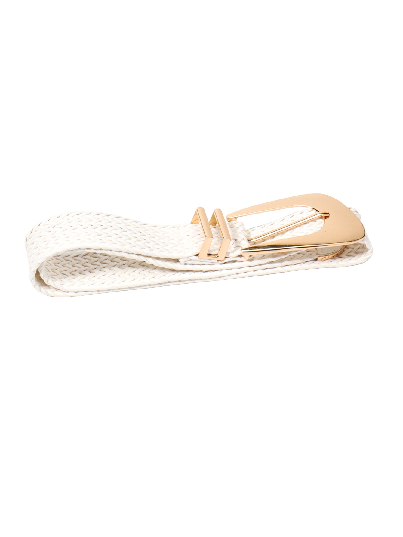 Irregular Buckle Braid Belt -