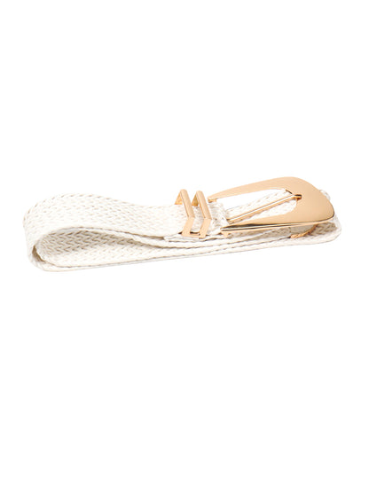 Irregular Buckle Braid Belt -