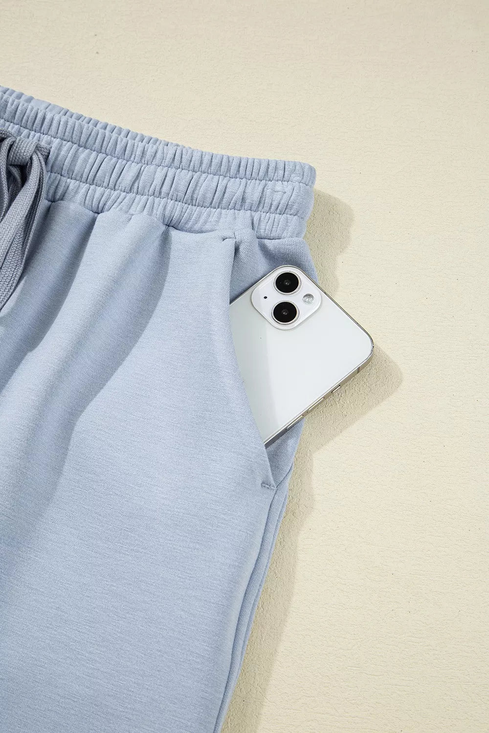 Half Zip Thumbhole Sleeve Hoodie and Pants Set -