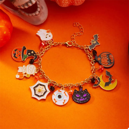 18K Gold-Plated Halloween Charm Bracelet -