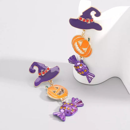 18K Gold-Plated Alloy Pumpkin Earrings -