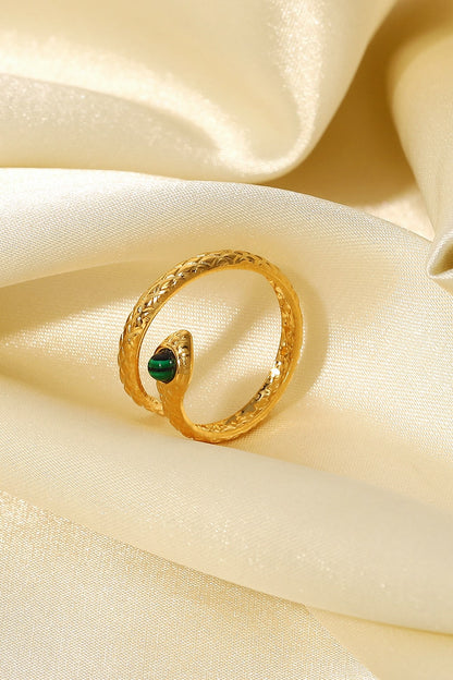 Snake Charmer Malachite Bypass Ring -