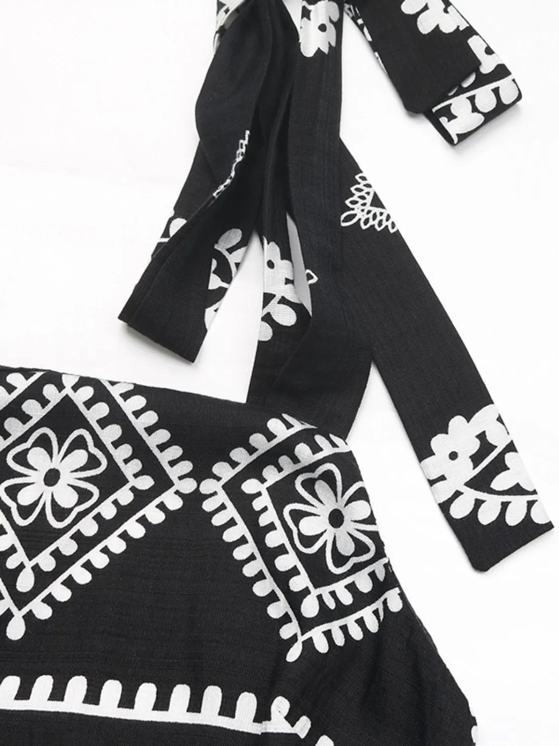 Printed Square Neck Maxi Cami Dress -