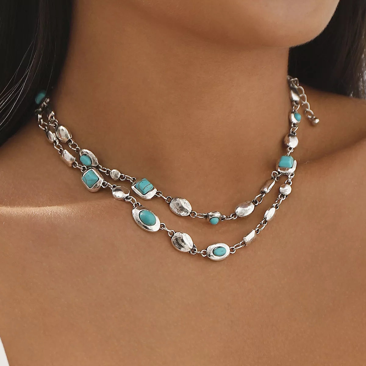 Vintage Multi-Gemstone Necklace -