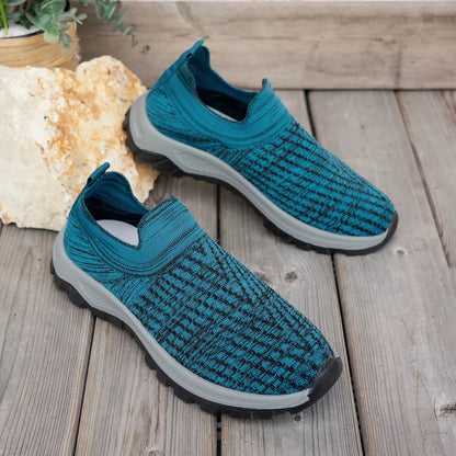 Round Toe Mesh Slip-Ons -