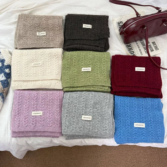 Texture Knit Winter Scarf -
