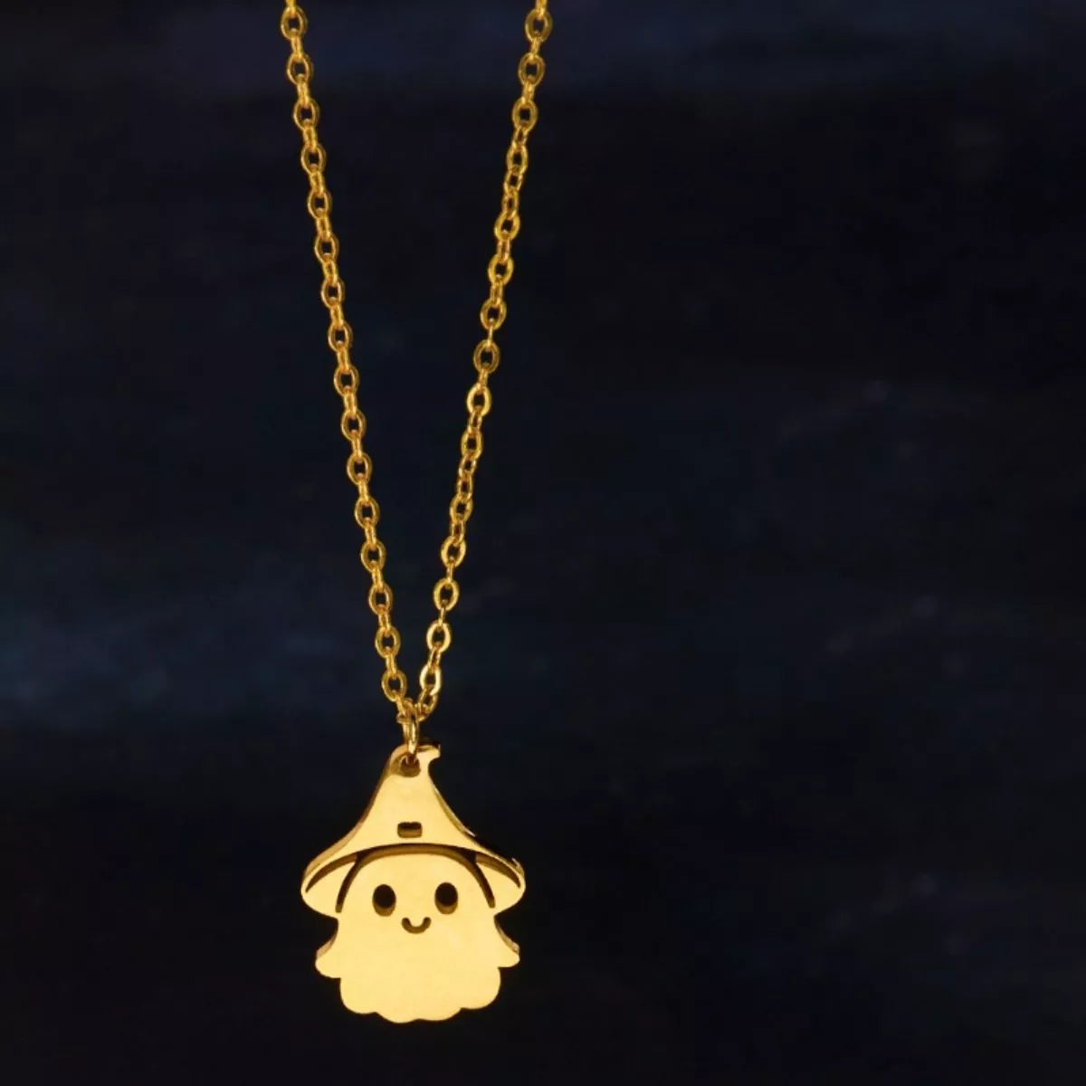 Ghost Pendant Necklace -