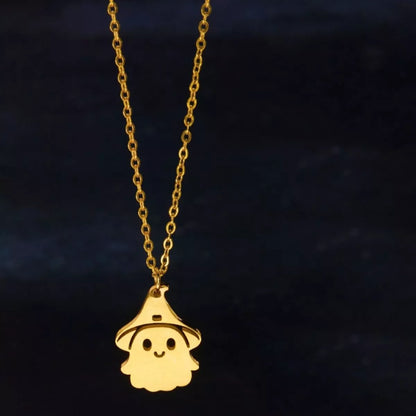 Ghost Pendant Necklace -