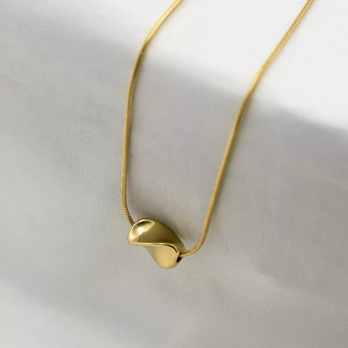 Stainless Steel Chain Necklace - Gold One Size