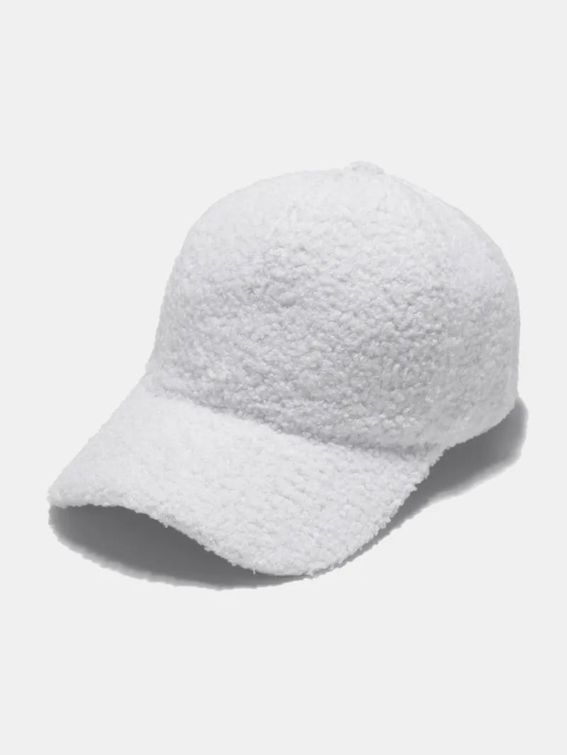 Sherpa Solid Color Baseball Cap - White One Size
