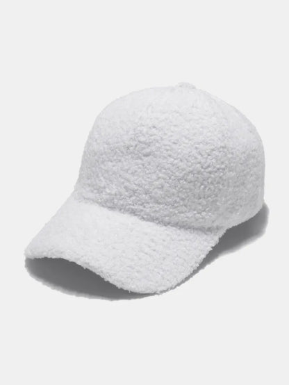 Sherpa Solid Color Baseball Cap - White One Size