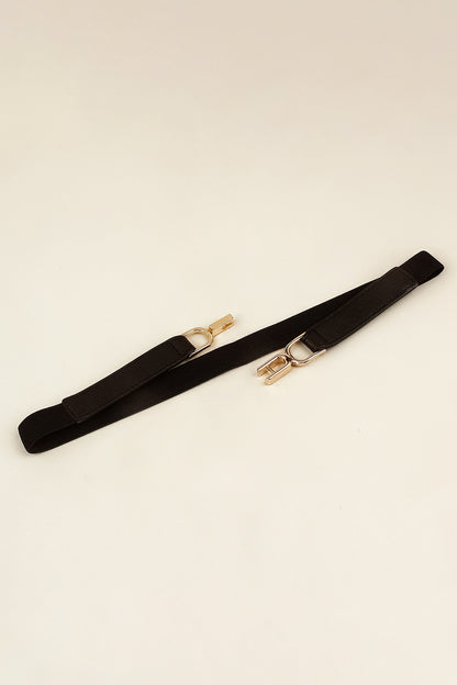 Alloy Buckle Elastic Belt -