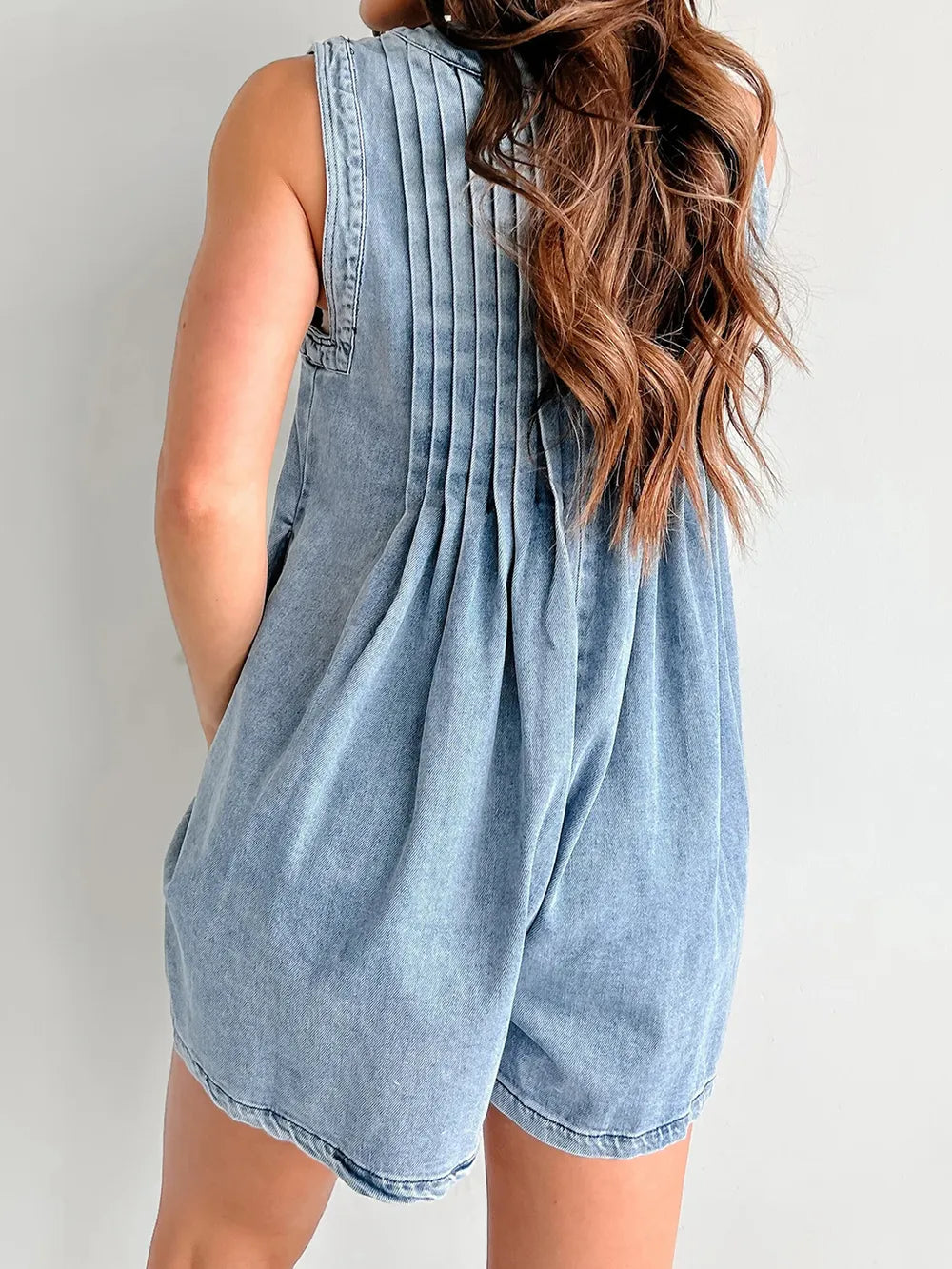Tied Romper with Pockets -